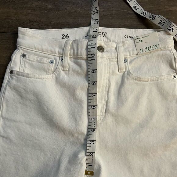 J. Crew white classic straight High Rise Jeans Size 26 style BX976 New with Tags - Picture 4 of 11